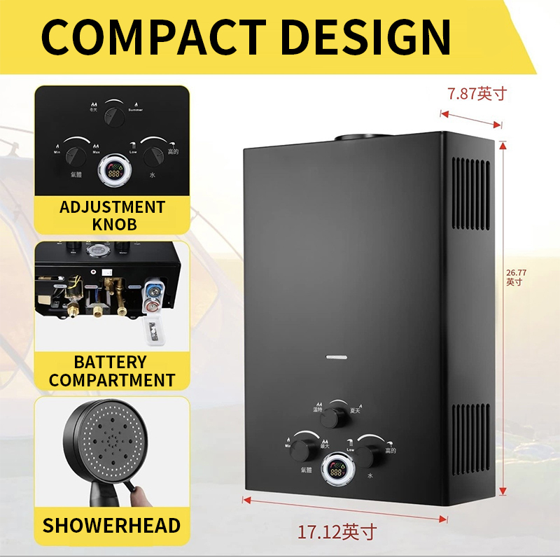 Outdoor Camping Water Heater - Calentador de Agua a Gas Instantáneo