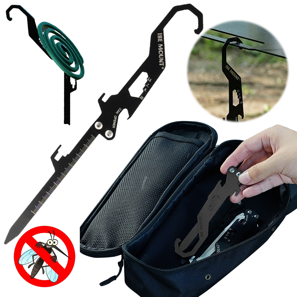 Outdoor Camping Tarp - Estacas plegables para acampar, estacas multifuncionales