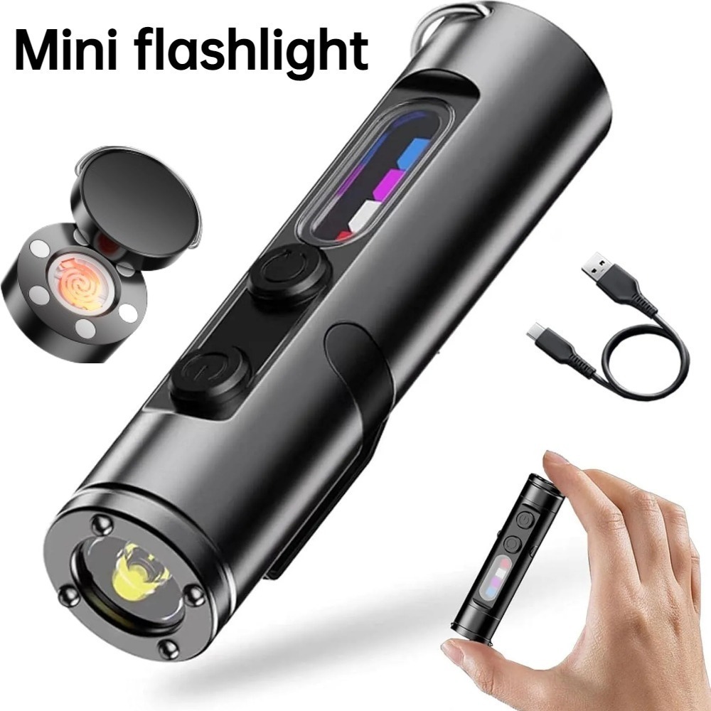 Outdoor Camping Lamp - Mini linterna LED recargable tipo C