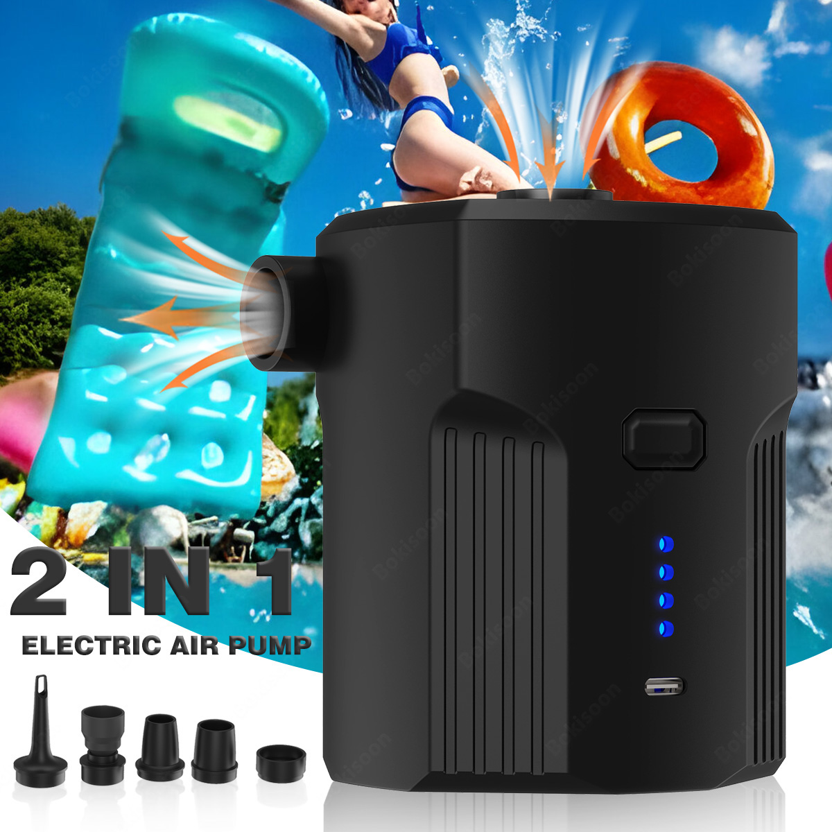 Inflatable Mattress - Bomba de aire eléctrica portátil para