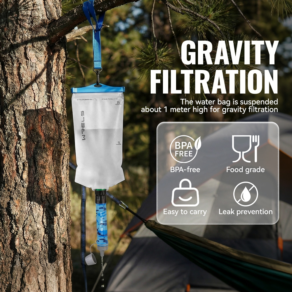 Filtro de Agua Portátil WRELS  - Outdoor Camping Water Filter reseña y precio