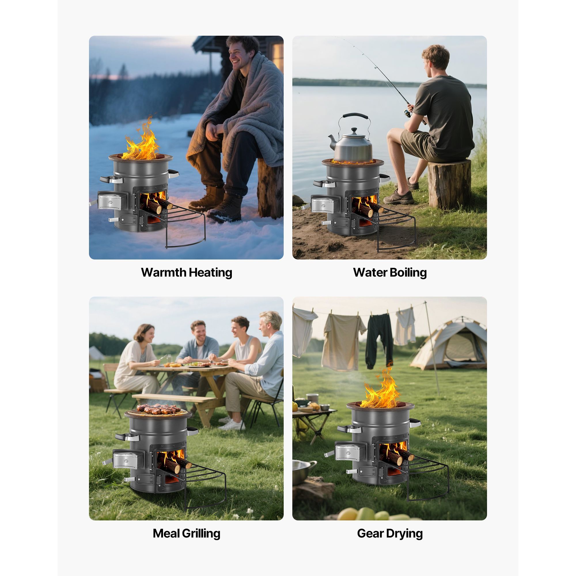 Estufa Rocket Portátil para Ac - Camping Outdoor Or Indoor reseña y precio