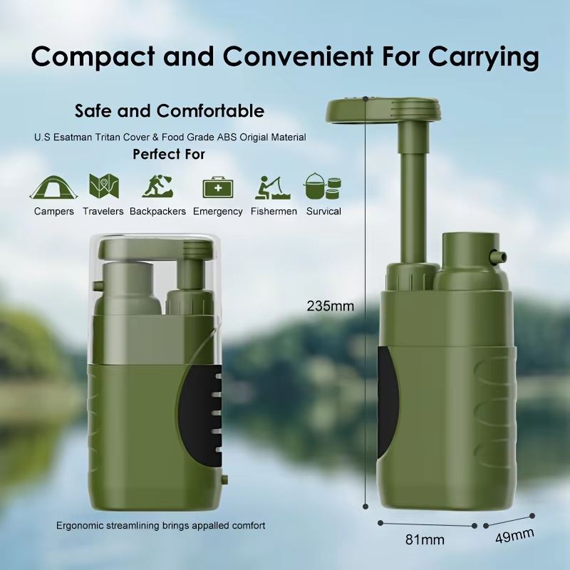 Filtro de agua para exteriores - Outdoor Camping Water Filter reseña y precio