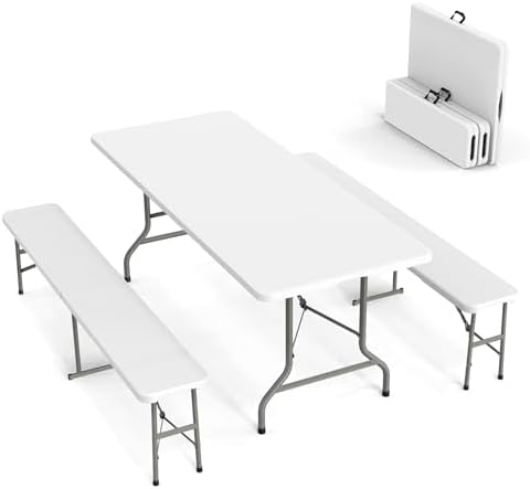 Conjunto de Mesa de Picnic con - Camping Outdoor Or Indoor reseña y precio