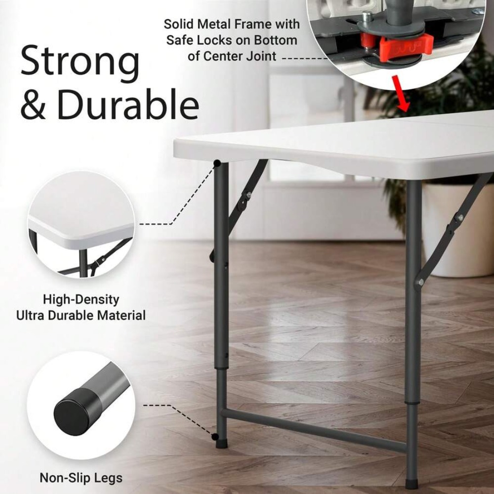 Mesa Plegable de 4 Pies con Al - Outdoor Camping Table reseña y precio