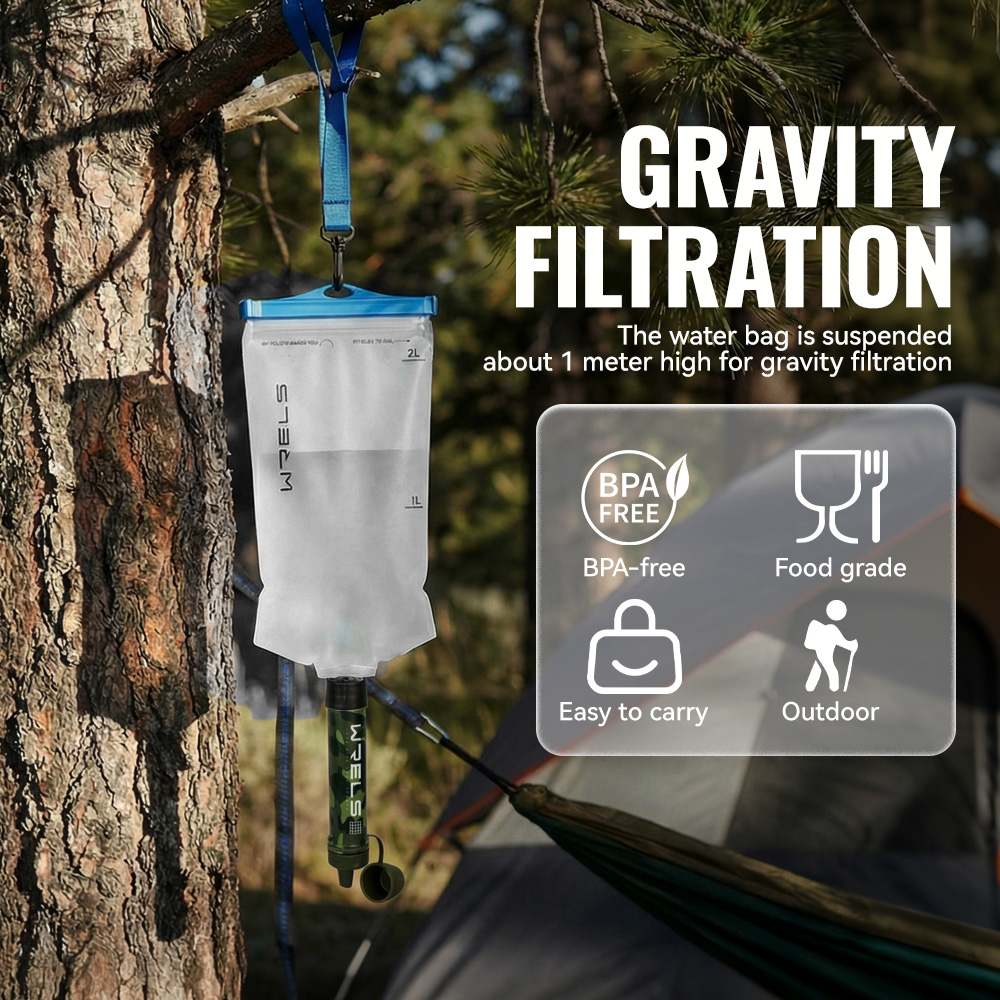 WRELS-Juego de filtros de agua - Outdoor Camping Water Filter reseña y precio