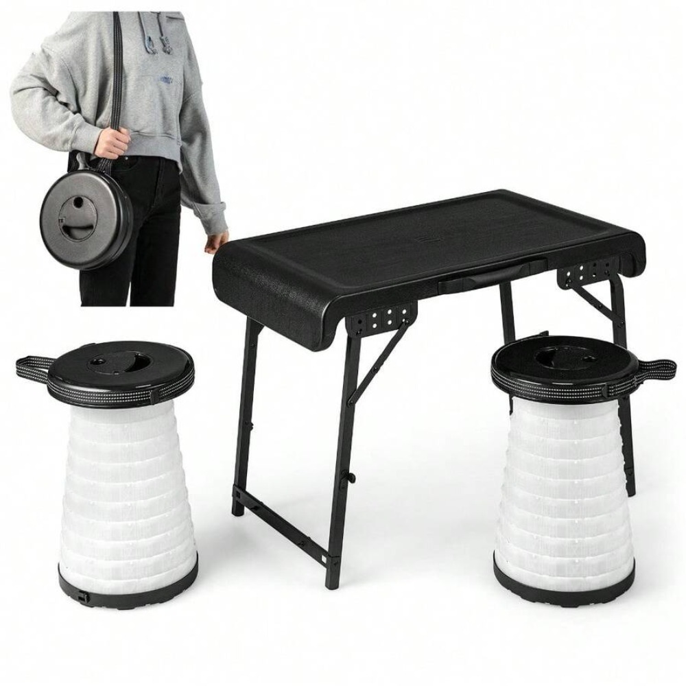 Juego de 3 piezas de mesa y ta - Outdoor Camping Table reseña y precio