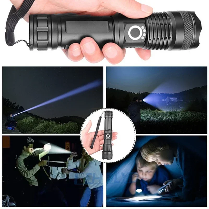 Linterna Led XHP70 de alta pot - Outdoor Camping Lamp reseña y precio